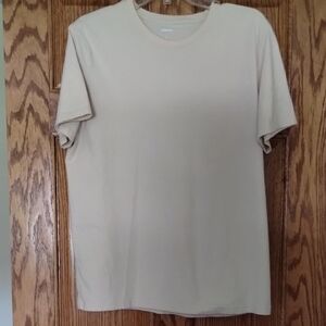 Classic Beige Men's Short Sleeve Shirt